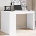 vidaXL Bureau 123,5x73,5x75 cm bewerkt hout wit, Huis en Inrichting, Bureaus, Verzenden, Nieuw