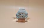 Oud-Egyptisch Apotropaïsche faience Hoofd van de god Bes -