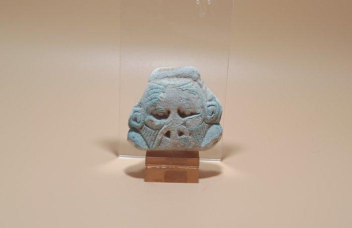 Oud-Egyptisch Apotropaïsche faience Hoofd van de god Bes -, Verzamelen, Mineralen en Fossielen