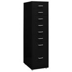 vidaXL Ladeblok verrijdbaar 28x41x109 cm metaal zwart, Verzenden, Nieuw