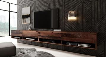 TV-Meubel Asino - Old wood - 280x31x30cm - TV kast beschikbaar voor biedingen