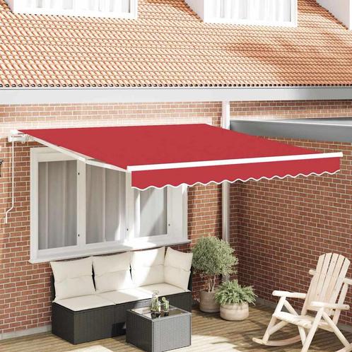 vidaXL Handmatige Inklapbare Luifel Rood 300x250 cm, Tuin en Terras, Zonneschermen, Nieuw, Verzenden