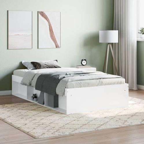 vidaXL Bedframe wit 100x200 cm, Huis en Inrichting, Slaapkamer | Bedden, Nieuw, Verzenden