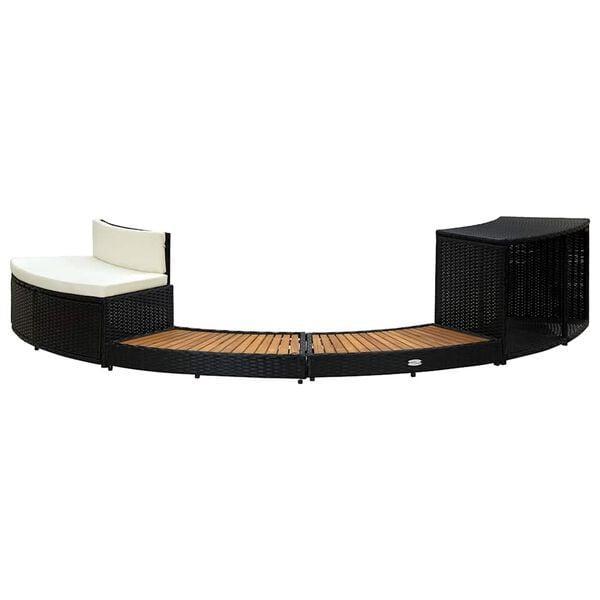 Spa Omranding Zwart Hout | Retour Deal | Relaxhoekje | 40%, Tuin en Terras, Bubbelbaden en Hottubs, Nieuw, Vast, Verzenden