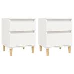 Nachtkastjes 2 st 40cm Wit | Tweede Kansje | OP = OP, Huis en Inrichting, Minder dan 45 cm, Verzenden, Nieuw, Minder dan 55 cm