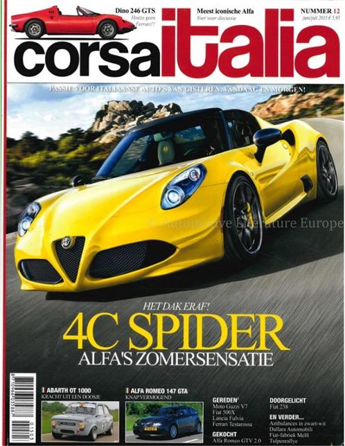 2015 CORSA ITALIA MAGAZINE 12 NEDERLANDS, Livres, Autos | Brochures & Magazines