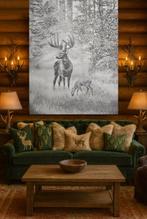 ARAZZO Jacquard exclusif en alpaga - 185x140cm - Cerf dans