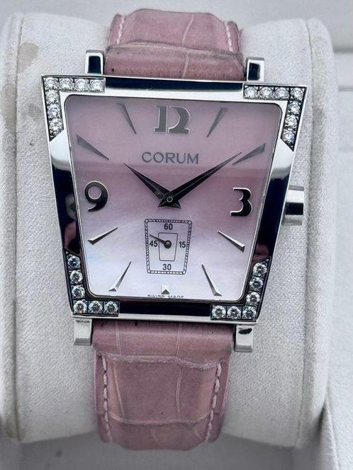 Corum - Trapeze Daimond Pink Mother Of Pearl Dial -, Handtassen en Accessoires, Horloges | Heren