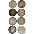Frankrijk. 5 Francs 1831/1875 (8 stuks)  (Zonder, Postzegels en Munten