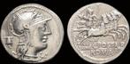131bc Roman Republic L Postumius Albinus Ar denarius zilver, Timbres & Monnaies, Verzenden
