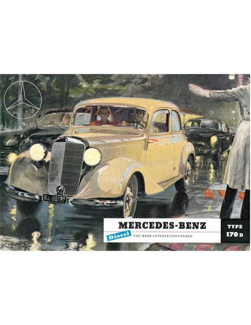 1951 MERCEDES BENZ TYPE 170 D BROCHURE NEDERLANDS, Livres, Autos | Brochures & Magazines