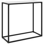 vidaXL Wandtafel 80x35x75 cm gehard glas wit, Huis en Inrichting, Tafels | Bijzettafels, Verzenden, Nieuw