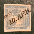 Oostenrijk 1851 - Blauwe Mercur goede marges - Michel 6 I, Gestempeld