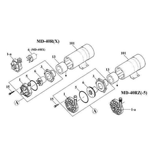 Bieden: Iwaki MD0655 - MD-40RZ5M pump housing, Watersport en Boten, Bootonderdelen, Ophalen of Verzenden