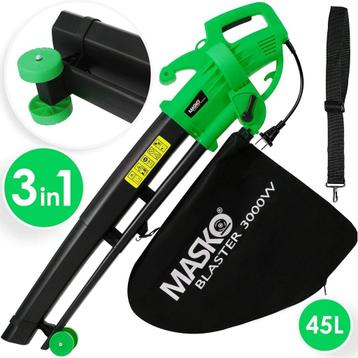 Masko® elektrische bladzuiger, 3-in-1, 3000 W, schouderriem beschikbaar voor biedingen
