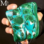 Échantillon fascinant du Congo. Malachite avec chrysocolle –