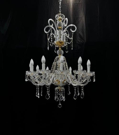 Lighting D’Antan - Kroonluchter - Regentschap - Kristal - 12, Antiek en Kunst, Antiek | Verlichting