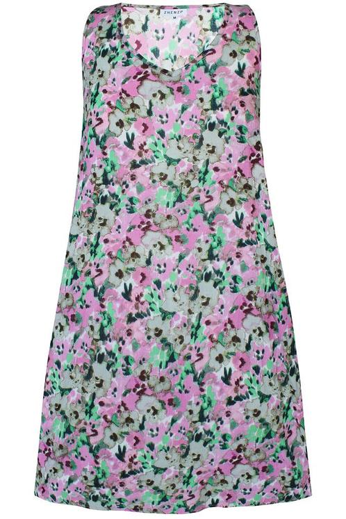 ZHENZI jurk crincle bloemL=50-52Maat 46/48 (XL) of groter, Kleding | Dames, Jurken, Overige kleuren, Nieuw, Maat 46/48 (XL) of groter