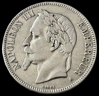 Frankrijk. Napoléon III. 5 Francs - 1870 A - (R1222), Postzegels en Munten, Munten | Europa | Niet-Euromunten