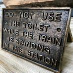 Plaque - Railroad sign - Gietijzer, Antiek en Kunst