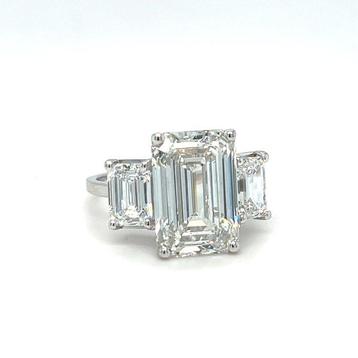 Zonder Minimumprijs - Ring - 14 karaat Witgoud - 10.14ct.