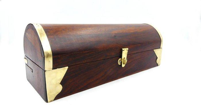 Doos - plumier en chataigner, Hout, Messing, Antiek en Kunst, Antiek | Overige Antiek