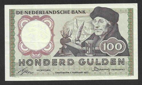 Nederland. - 2 x 100 Gulden 1953 - Pick 88  (Zonder, Postzegels en Munten, Munten | Nederland