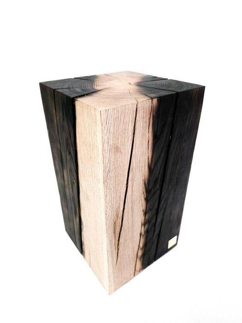THE FOREST - Bijzettafel - Shou Sugi-verbod - Eik -, Antiek en Kunst, Kunst | Designobjecten