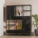 Vakkenkast Mangohout BrendonXL, Huis en Inrichting, 150 tot 200 cm, Nieuw, Industriële meubels, 25 tot 50 cm