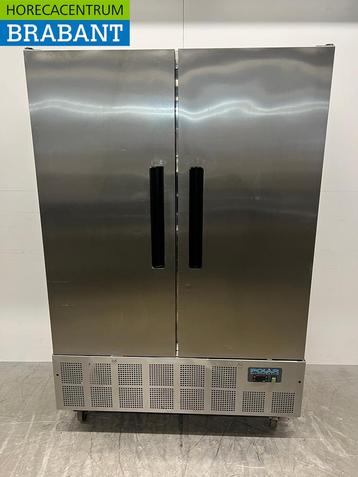RVS Polar GD879 Dubbeldeurs 2-deurs Koeling Koelkast 960, Ophalen of Verzenden