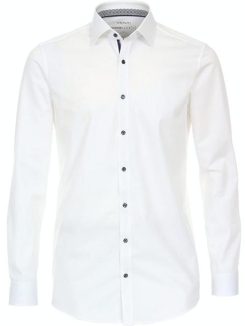Venti Hyperflex Overhemd Wit Stretch Body Fit 123955600-000, Kleding | Heren, T-shirts, Verzenden