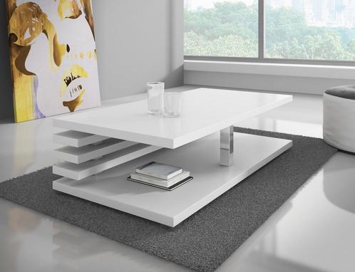 Salontafel Altea mat wit rechthoekig 120x60cm, Huis en Inrichting, Tafels | Salontafels, Nieuw, 50 tot 100 cm, Minder dan 50 cm