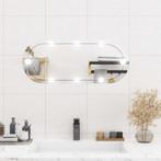 vidaXL Wandspiegel met LEDs ovaal 30x70 cm glas, Verzenden, Nieuw