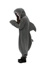 Onesie Haai Pak S-M Haaienpak Kostuum Grijs Vis Shark 158 16, Ophalen of Verzenden, Nieuw