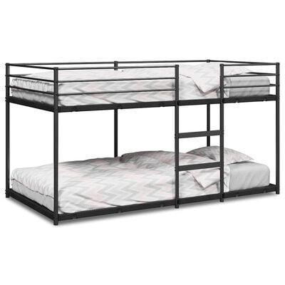 Zwart Stapelbed 90x200 | Retour Deal 54% Korting!, Huis en Inrichting, Slaapkamer | Bedden, 90 cm, Overige maten, Zwart, Nieuw