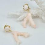 Koraal - Zilver, Verguld - Oorbellen - CORALLO ROSA, Antiek en Kunst