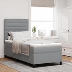 vidaXL Boxspringbed met Matras Lichtgrijs 100x200 cm Stof, Huis en Inrichting, Slaapkamer | Bedden, Verzenden, Nieuw