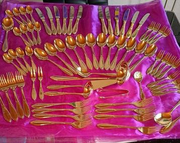 SBS - Besteck- 24 K Gold- Christina Royal, Gold, Neu, 12
