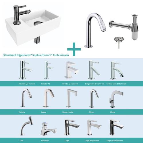 FonteinPack Ink Versus Links Glans Wit Chroom (Keuze uit 20, Bricolage & Construction, Sanitaire, Enlèvement ou Envoi