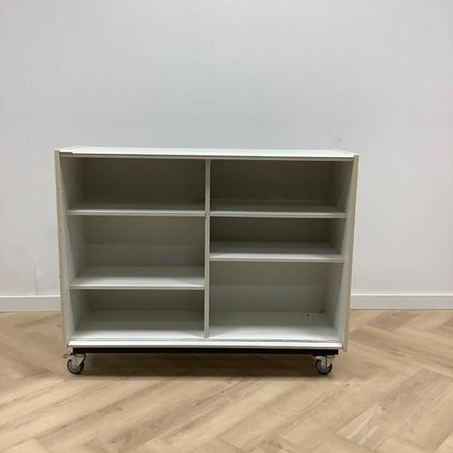 Tweedehands verrijdbare schoolkast vv 4 legborden  98x120x45, Huis en Inrichting, Kasten | Overige, Gebruikt