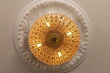 Plafonnier - Laiton, Verre