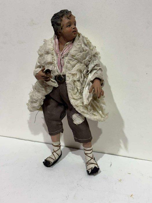 sculptuur, Presepe Napoletano - Zampognaro Giovane con, Antiek en Kunst, Kunst | Niet-Westerse kunst