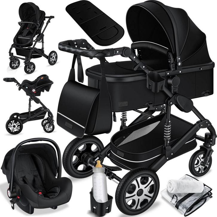 KESSER® 3 in 1 Kinderwagen - Wandelwagen - Kinderbuggy - Zwa, Huis en Inrichting, Woonaccessoires | Overige, Verzenden