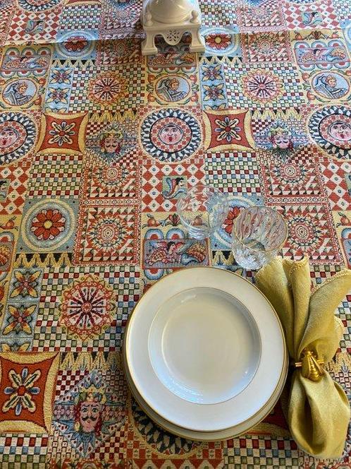 San Leucio top quality - prachtige tafelkleed wandtapijt, Antiek en Kunst, Antiek | Tapijten, Tafelkleden en Textiel