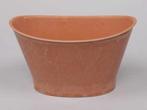 Bloempot Ovaal Soft Oranje 22x15x12 cm, Nieuw