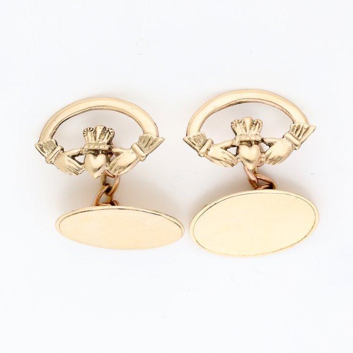 Manchetknopen - 9 kt. Geel goud, Handtassen en Accessoires, Antieke sieraden