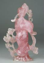 Kwanyin beeldje - Chinees - Quartz rose - China - Eind 19e