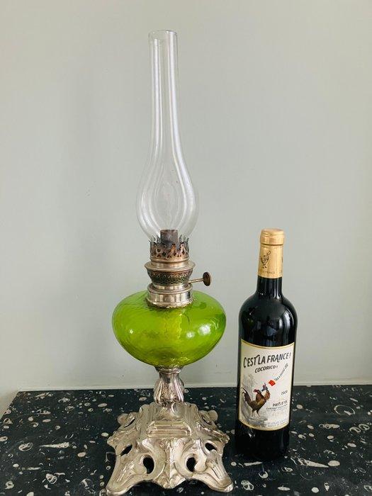 Olielamp - Glas, Verzilverd - XXL Olielamp, Antiek en Kunst, Antiek | Overige Antiek