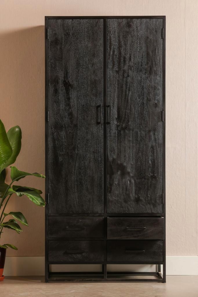 Mangohouten Kast Brendon 90 cm, Huis en Inrichting, Kasten | Overige, Nieuw, Verzenden