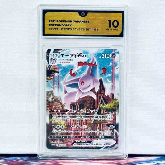Pokémon Graded card - Espeon VMAX #189 - Pokémon - GG 10, Hobby en Vrije tijd, Verzamelkaartspellen | Pokémon